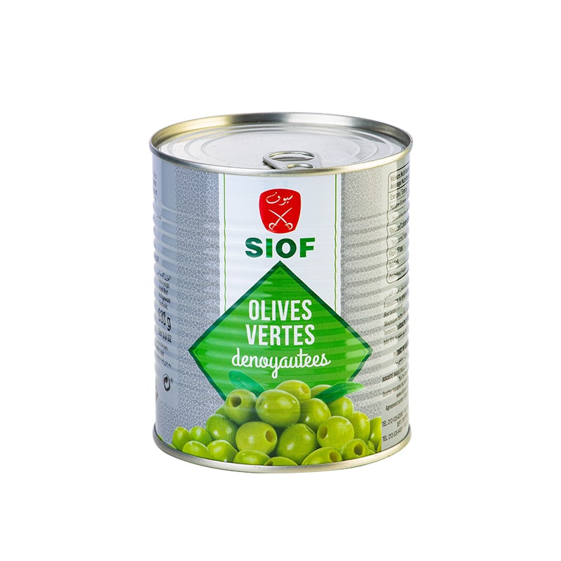 Olives vertes dénoyautées — autre conditionnement