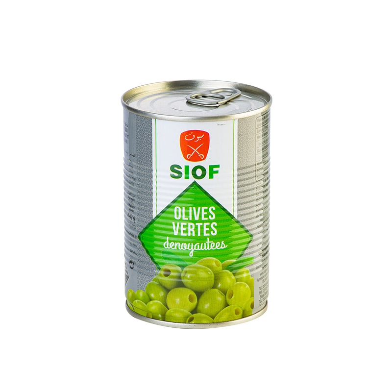 Olives vertes dénoyautées — autre conditionnement