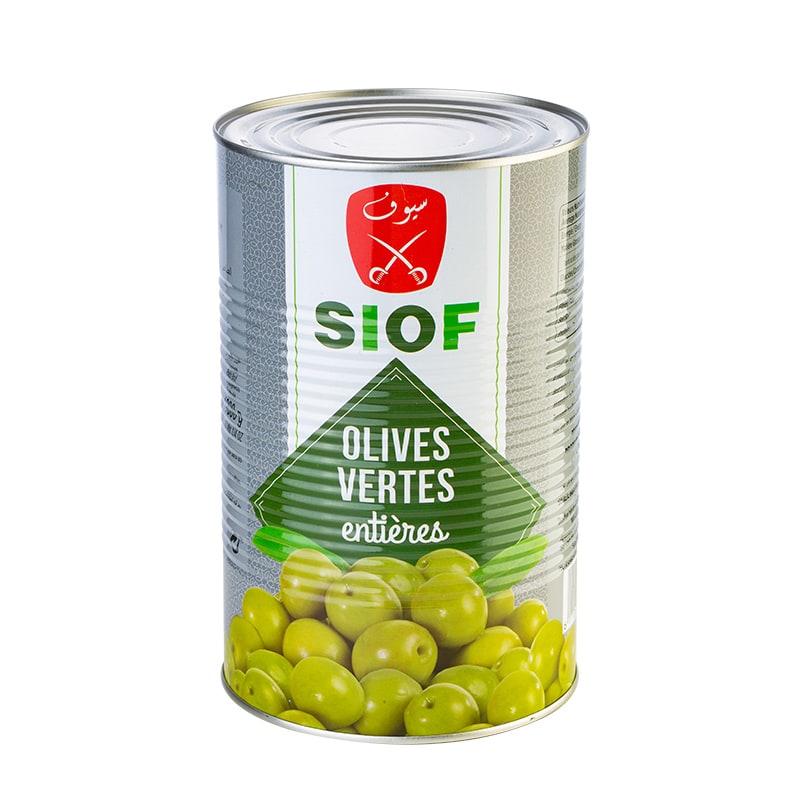 Olives vertes entières — autre conditionnement